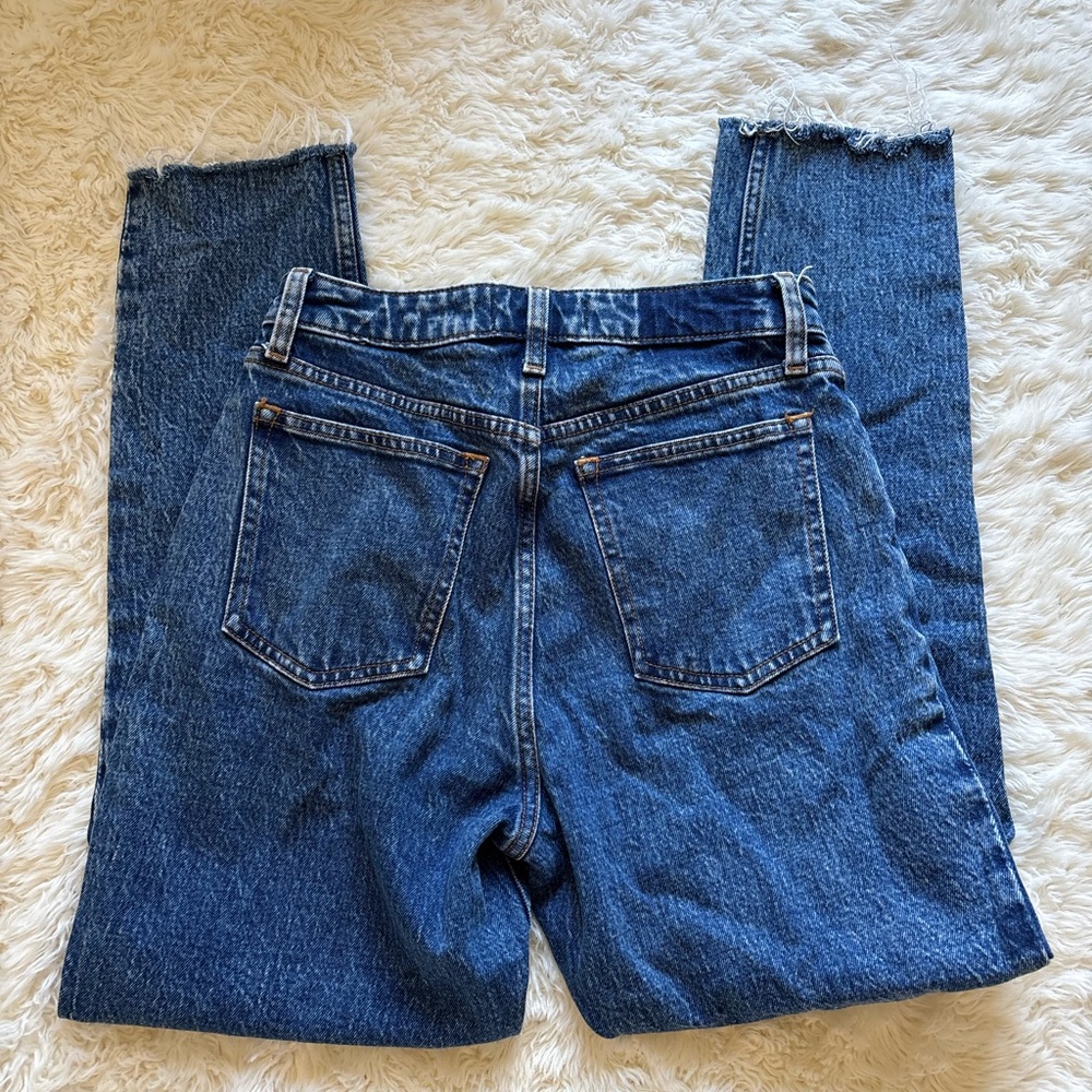 Abercrombie & Fitch Dark Blue High-Rise Skinny Jeans - Picture 8 of 9